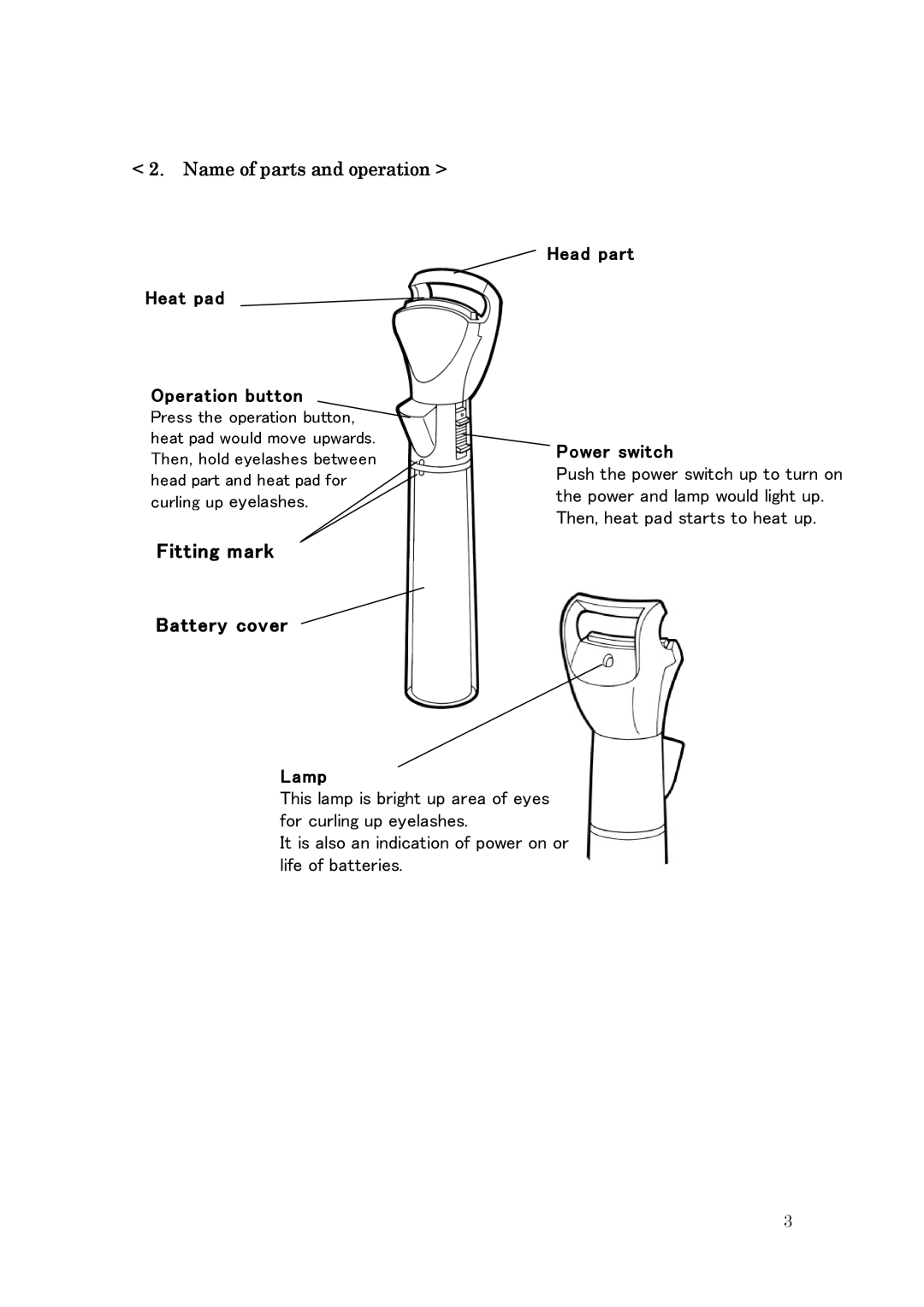 Hitachi HR-550 user manual Power and lamp would light up, Then, heat pad starts to heat up, Lamp 