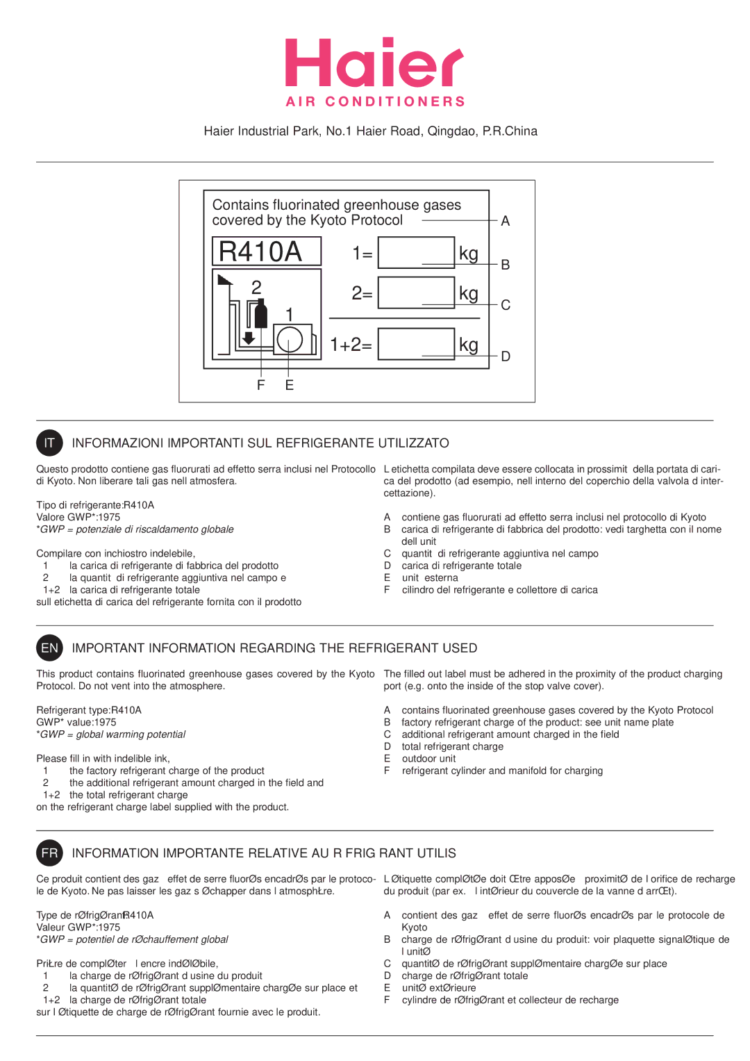 Hitachi HSU-09RD03/R2(SDB), HSU-12RD03/R2(SDB) installation manual R410A 