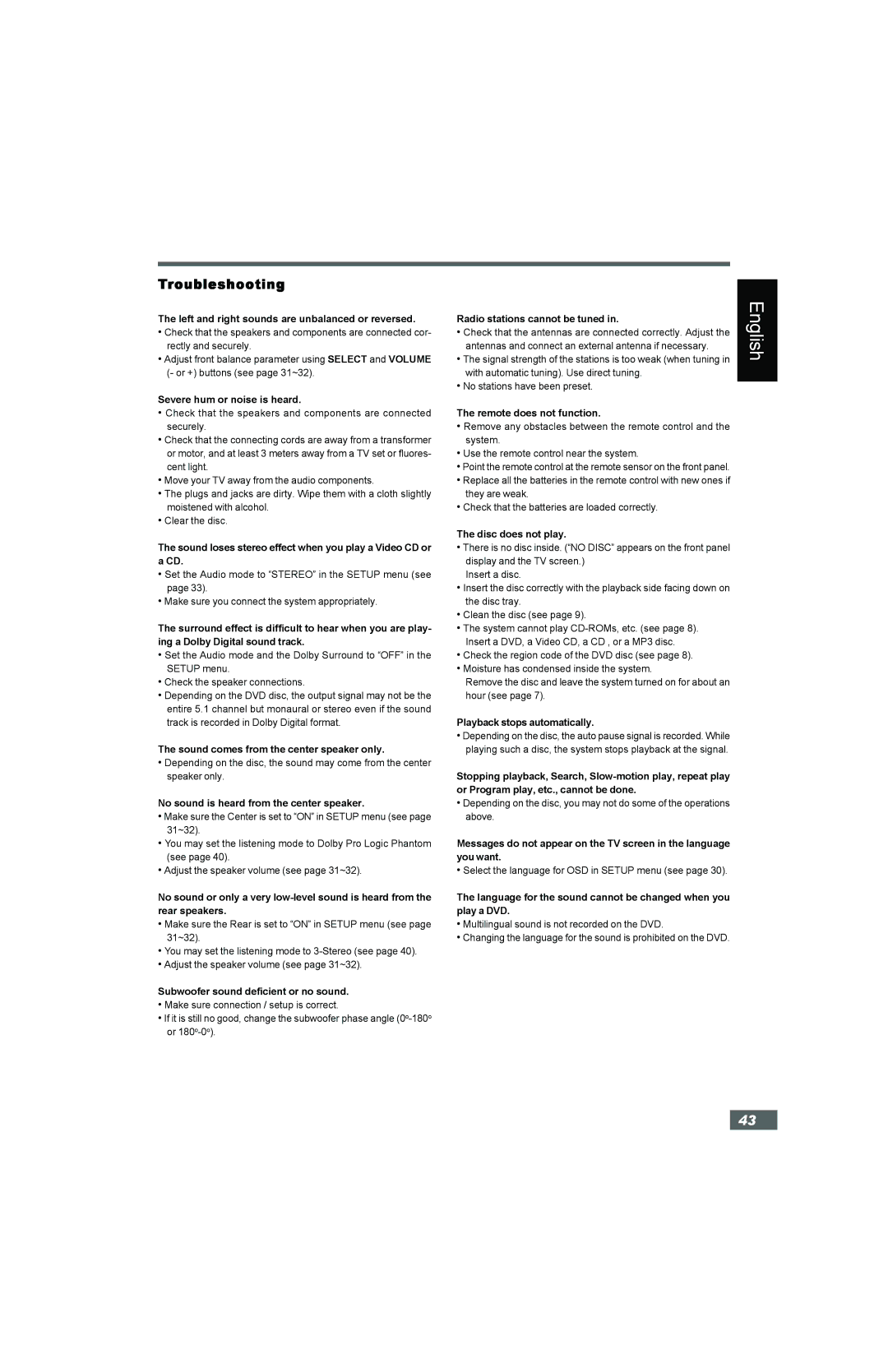 Hitachi HTD-K160 instruction manual Troubleshooting 