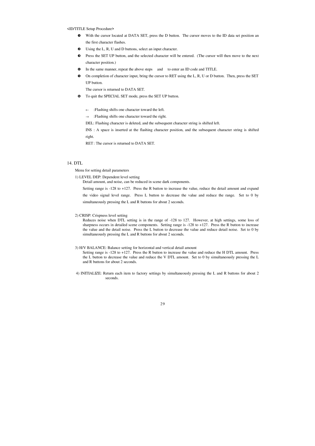 Hitachi HV-D25 operation manual Dtl 