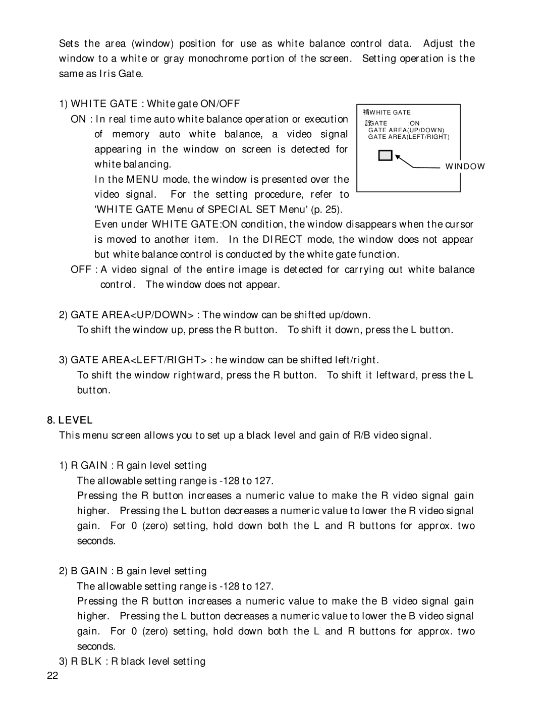 Hitachi HV-D30 operation manual Level 