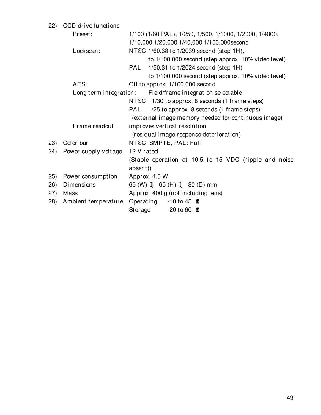 Hitachi HV-D30 operation manual 50.31 to 1/2024 second H 