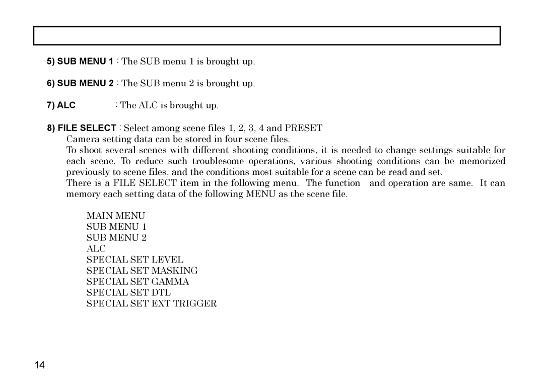 Hitachi HV-D37A, HV-D27A operation manual Alc, ALC is brought up 