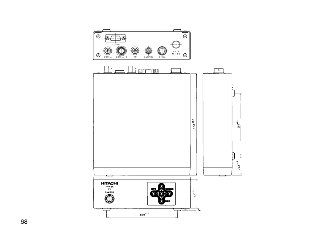 Hitachi HV-D37A, HV-D27A operation manual 図面背 Ａ７３Ｄ－ＶＨ 