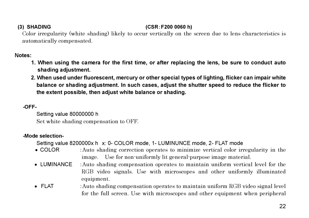 Hitachi HV-F22F, HV-F31F operation manual Mode selection 