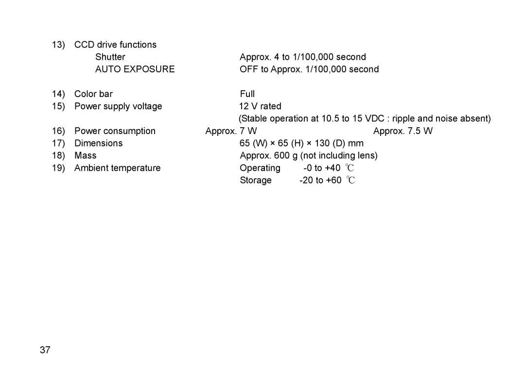 Hitachi HV-F31F, HV-F22F operation manual Auto Exposure 