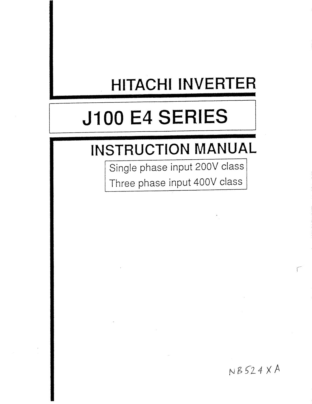 Hitachi inverter manual 