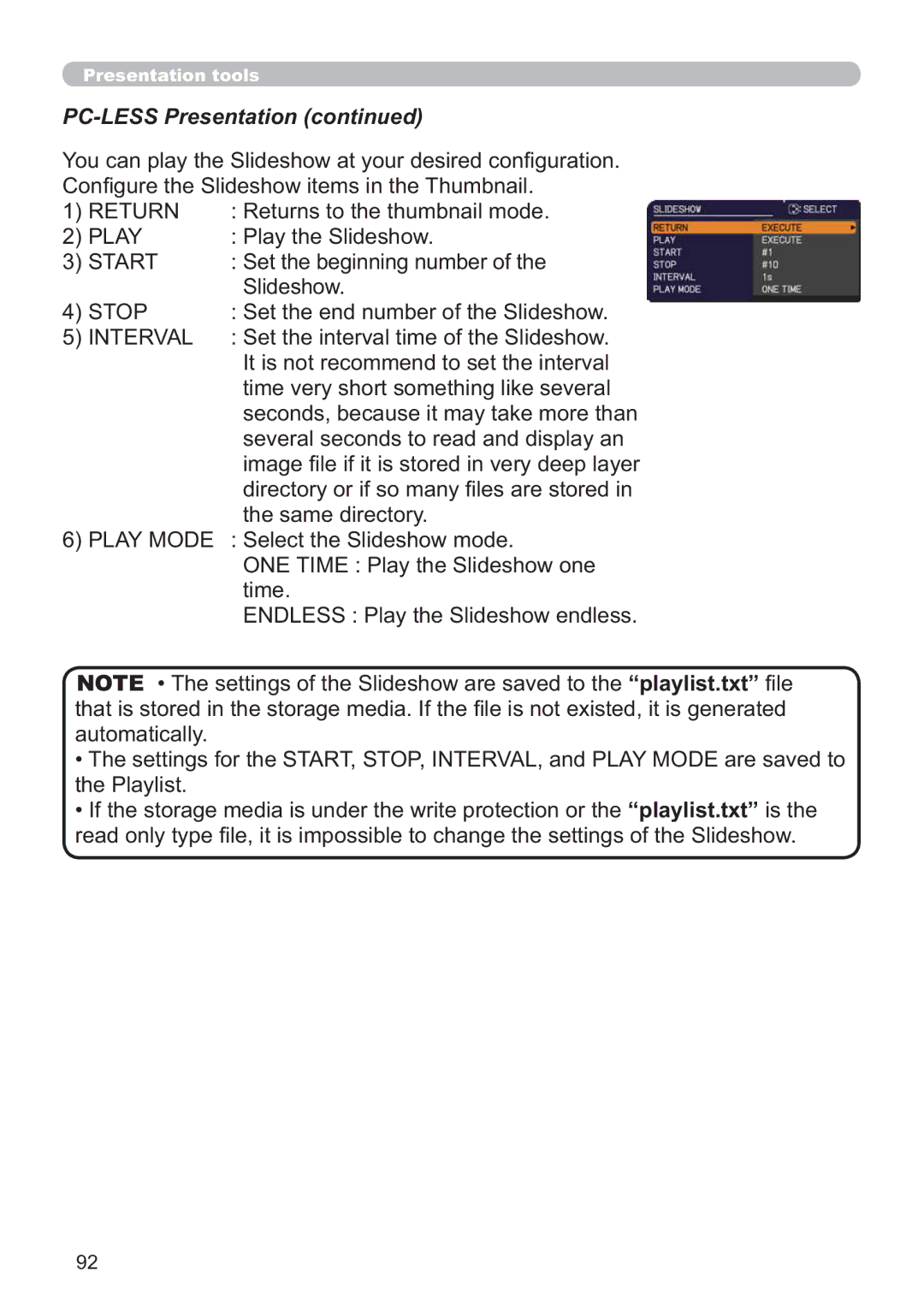 Hitachi IPJ-AW250NM user manual Play 