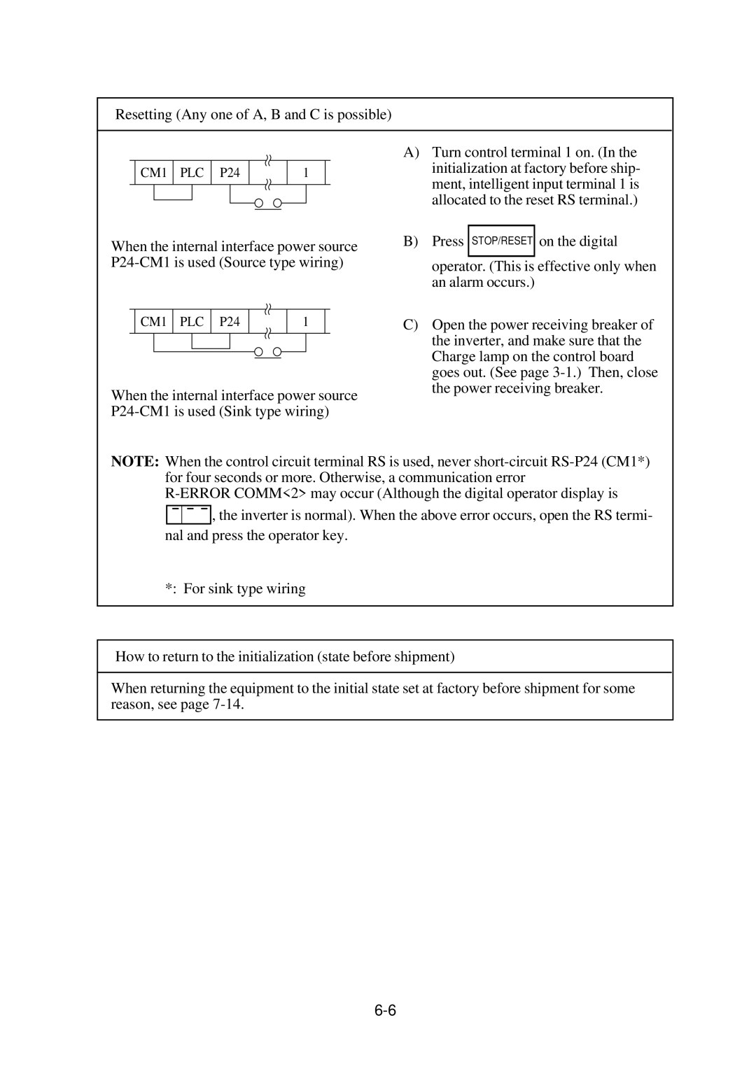 Hitachi J300U Series instruction manual Resetting Any one of A, B and C is possible 