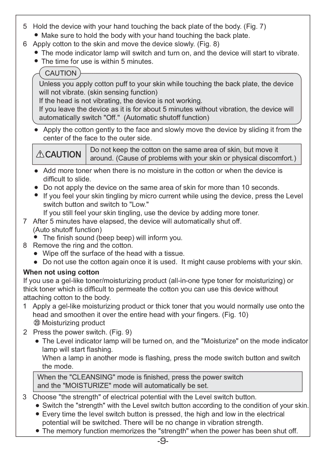 Hitachi KH-182B manual When not using cotton 