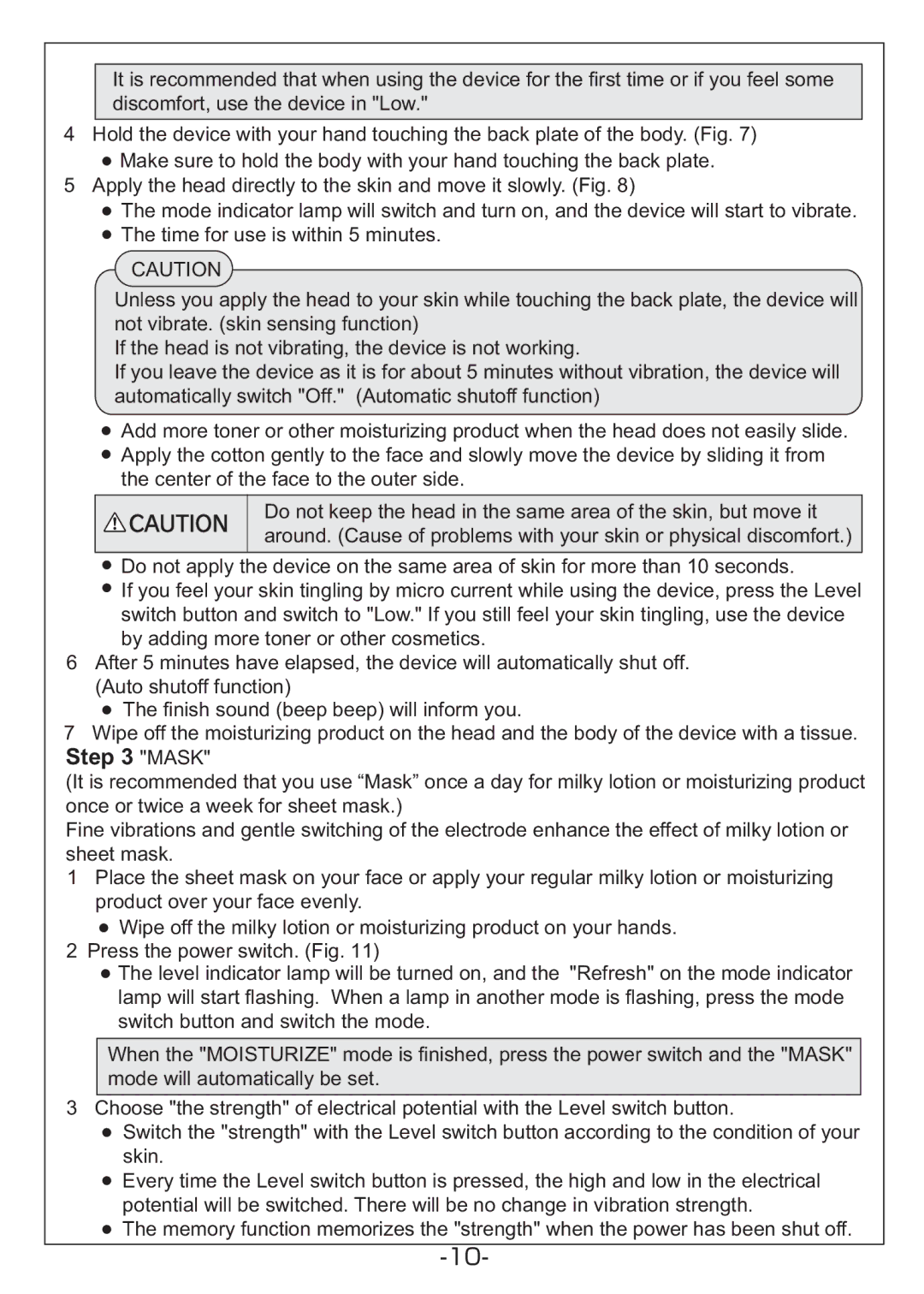 Hitachi KH-182B manual Mask 