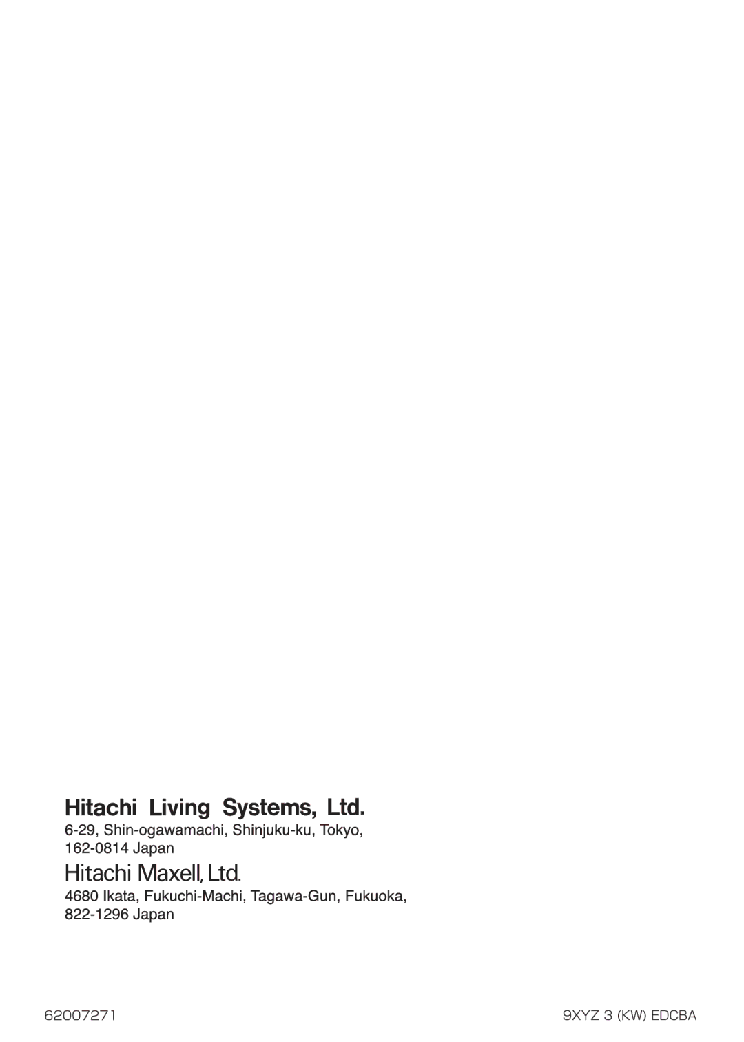 Hitachi KH-182B manual 