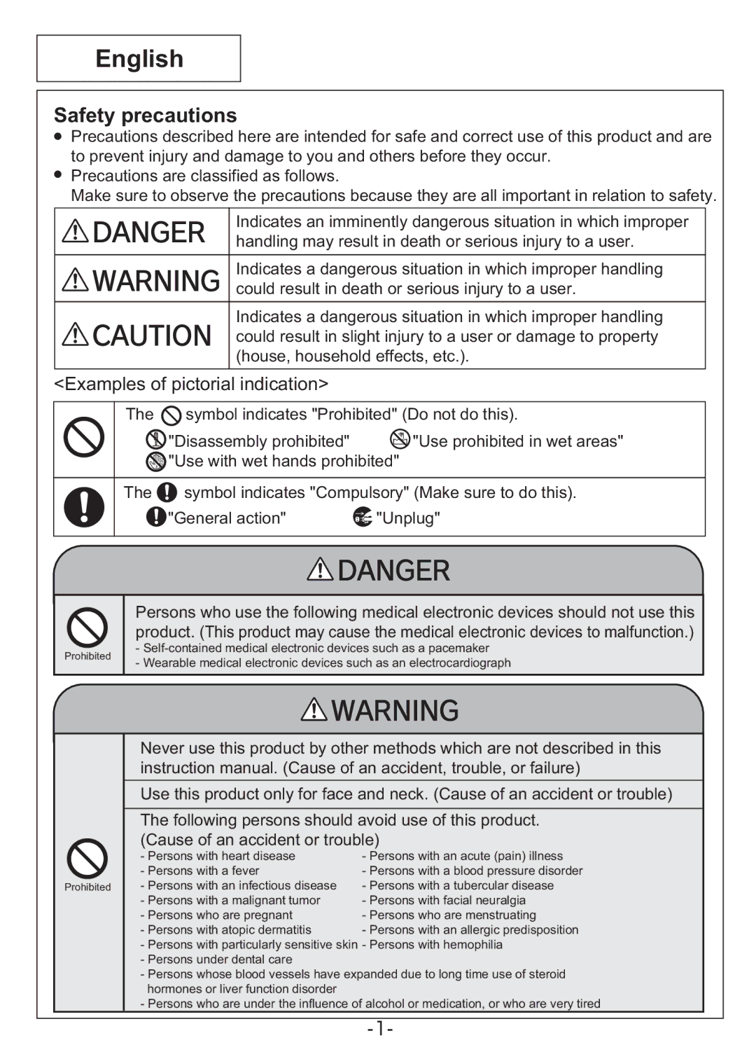 Hitachi KH-182B manual English, Safety precautions 