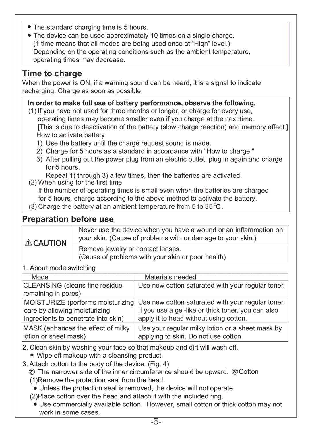 Hitachi KH-182B manual Time to charge 