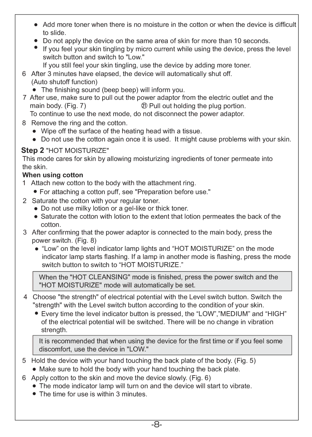 Hitachi KH-186B manual When using cotton 