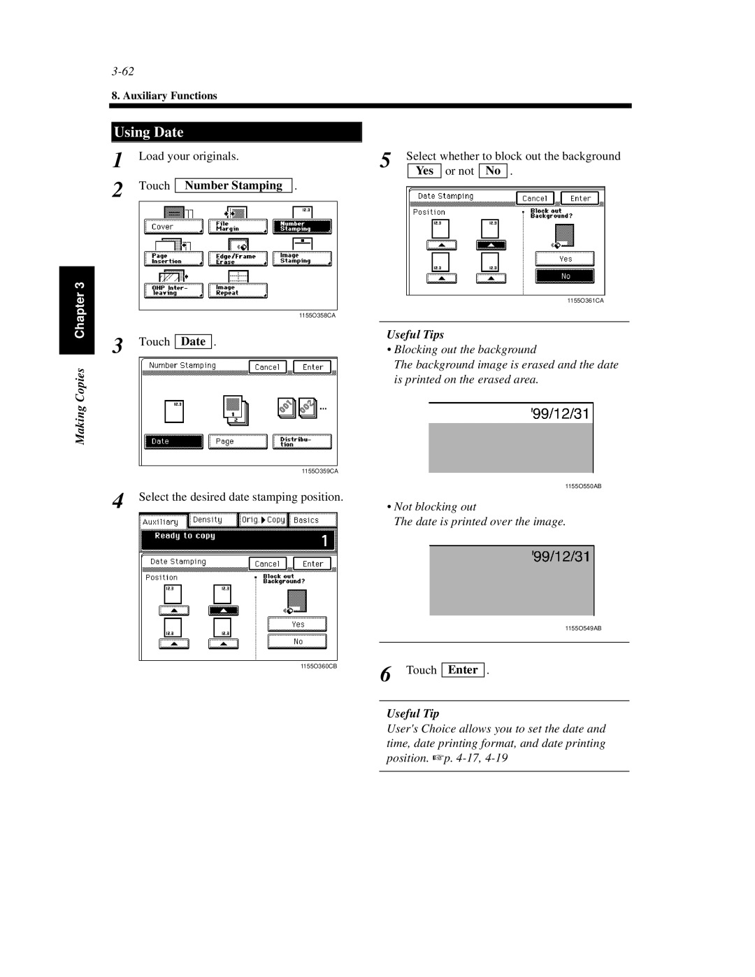 Hitachi Koki USA 52 manual Using Date, Number Stamping 