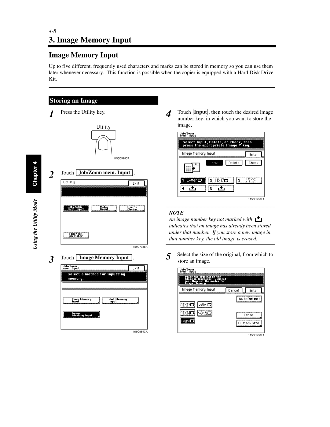 Hitachi Koki USA 52 manual Image Memory Input, Storing an Image 