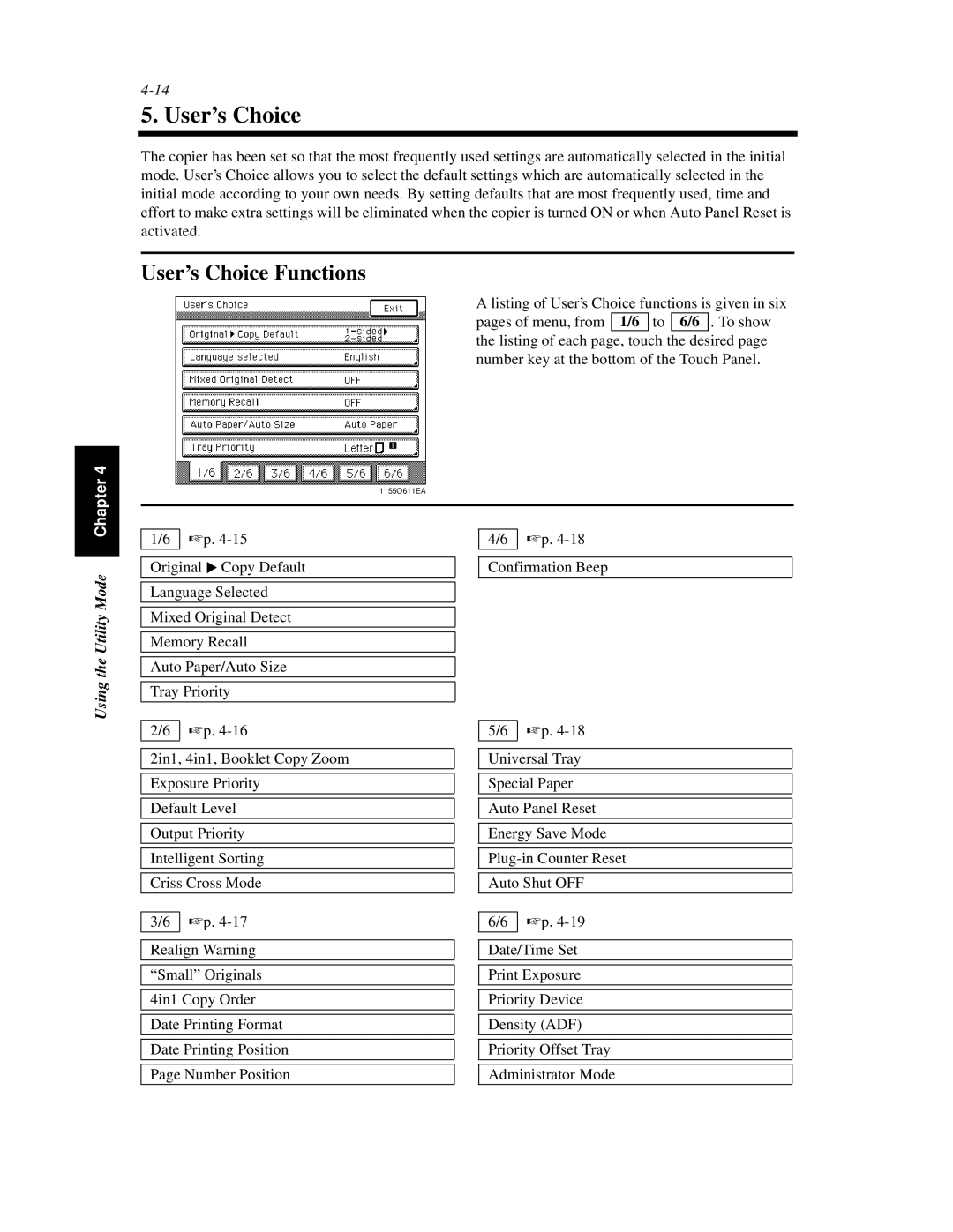 Hitachi Koki USA 52 manual User’s Choice Functions 