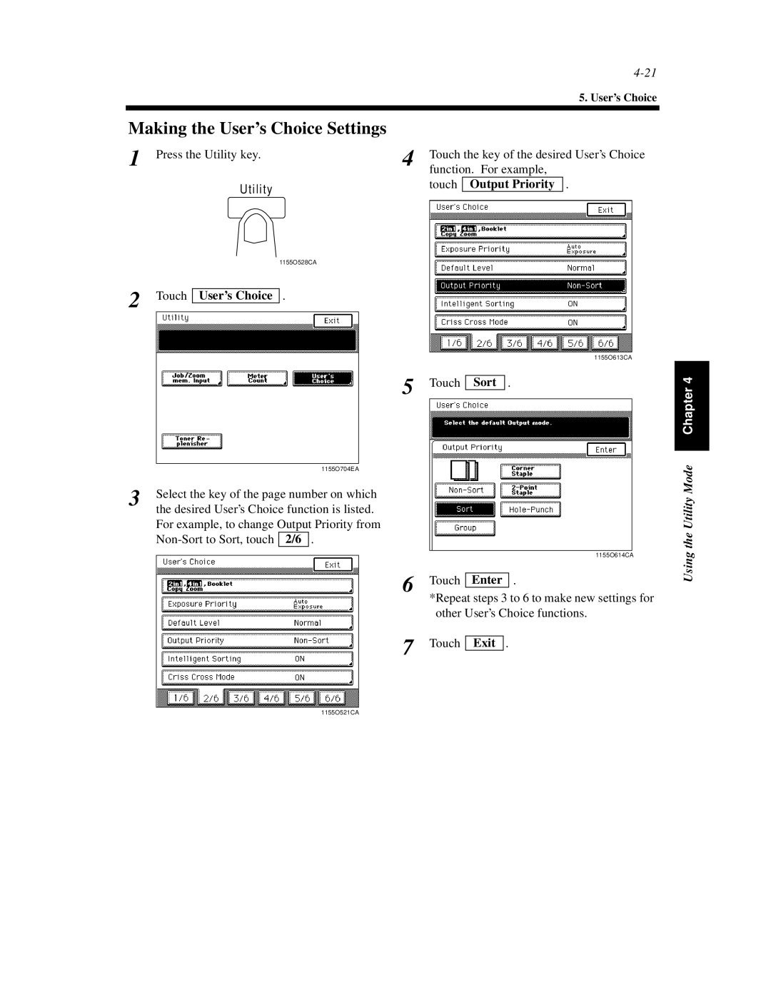 Hitachi Koki USA 52 manual Output Priority, Touch User’s Choice 