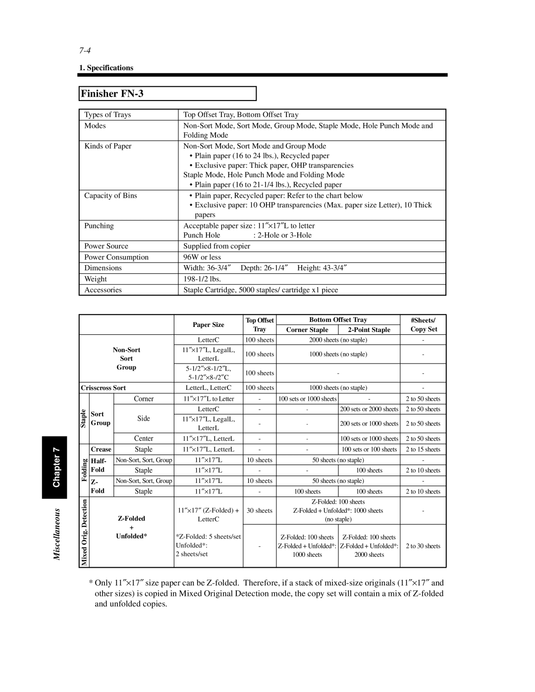 Hitachi Koki USA 52 manual Finisher FN-3 