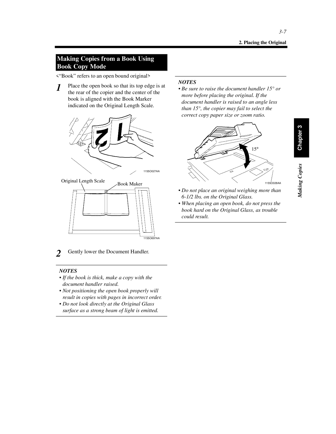 Hitachi Koki USA 52 manual Making Copies from a Book Using Book Copy Mode 