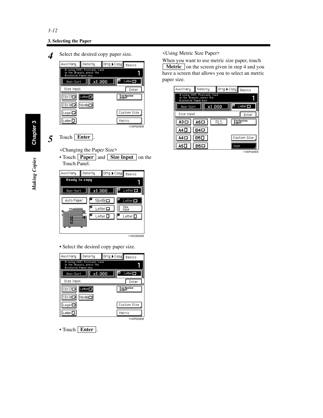 Hitachi Koki USA 52 manual Enter, Paper Size Input 