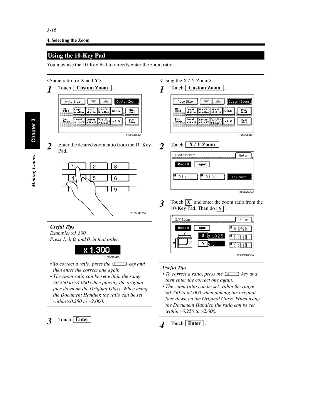 Hitachi Koki USA 52 manual Using the 10-Key Pad, Custom Zoom 