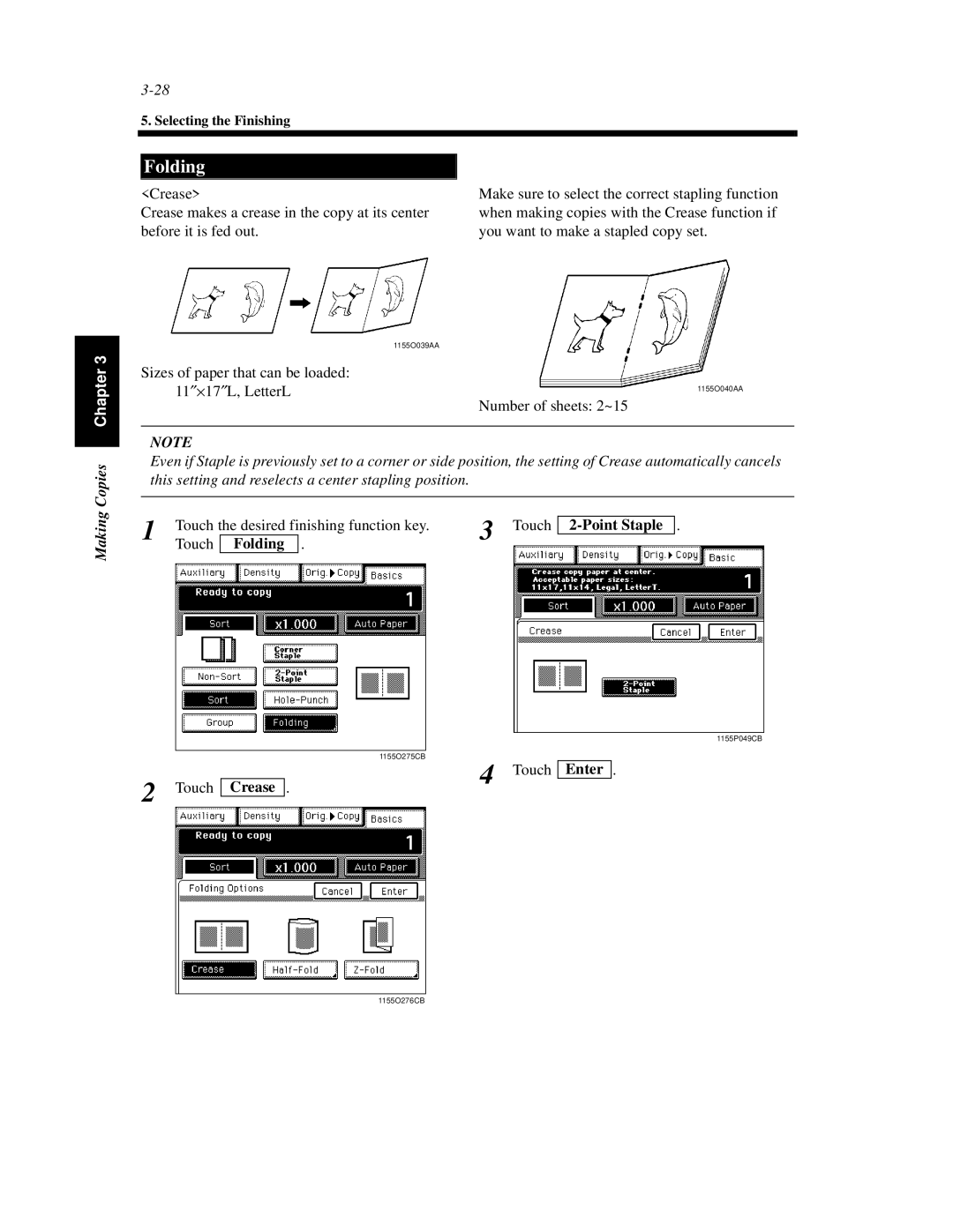 Hitachi Koki USA 52 manual Folding, Point Staple 