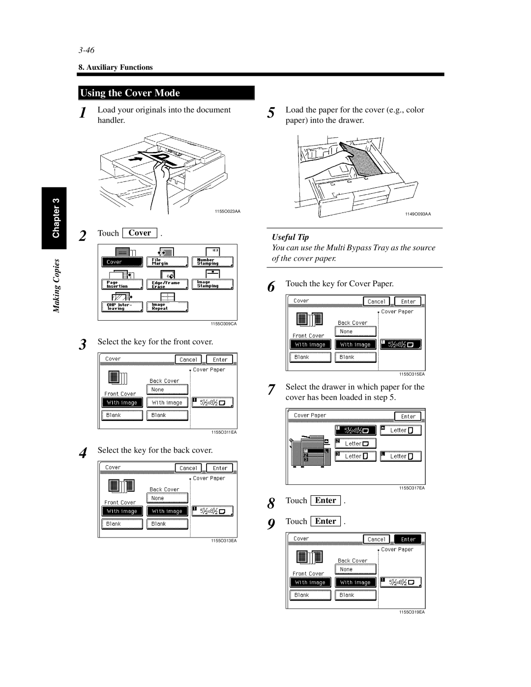 Hitachi Koki USA 52 manual Using the Cover Mode, Useful Tip 