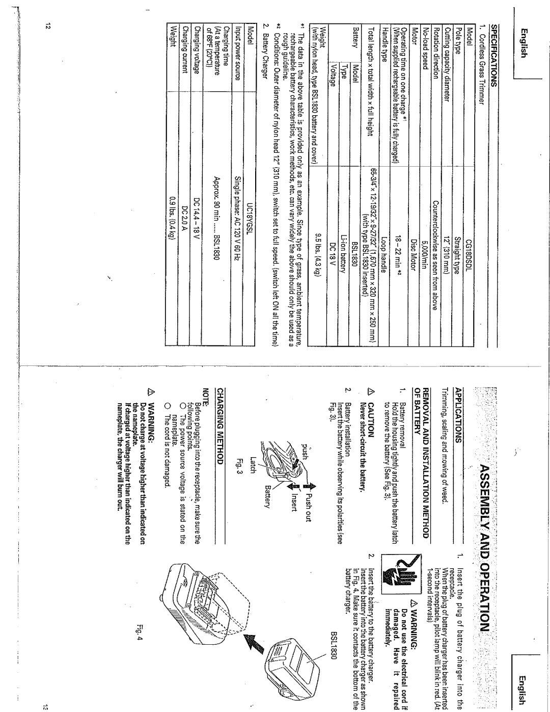 Hitachi Koki USA CG18DSDL manual 