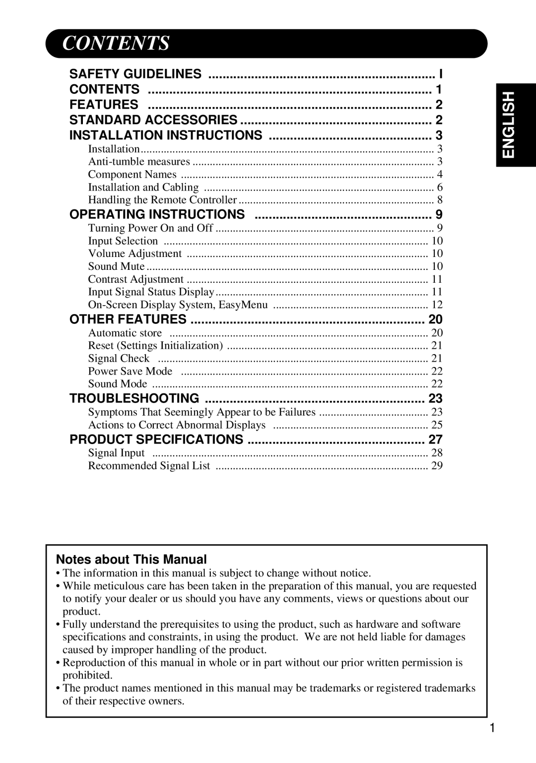 Hitachi Koki USA CMP4120HDUS user manual Contents 