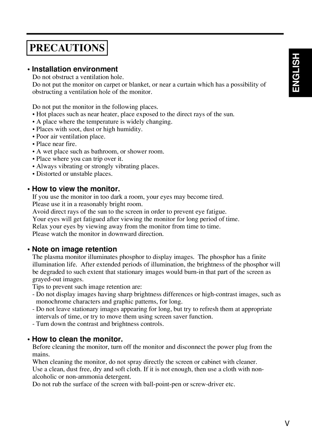 Hitachi Koki USA CMP4120HDUS user manual Installation environment, How to view the monitor, How to clean the monitor 