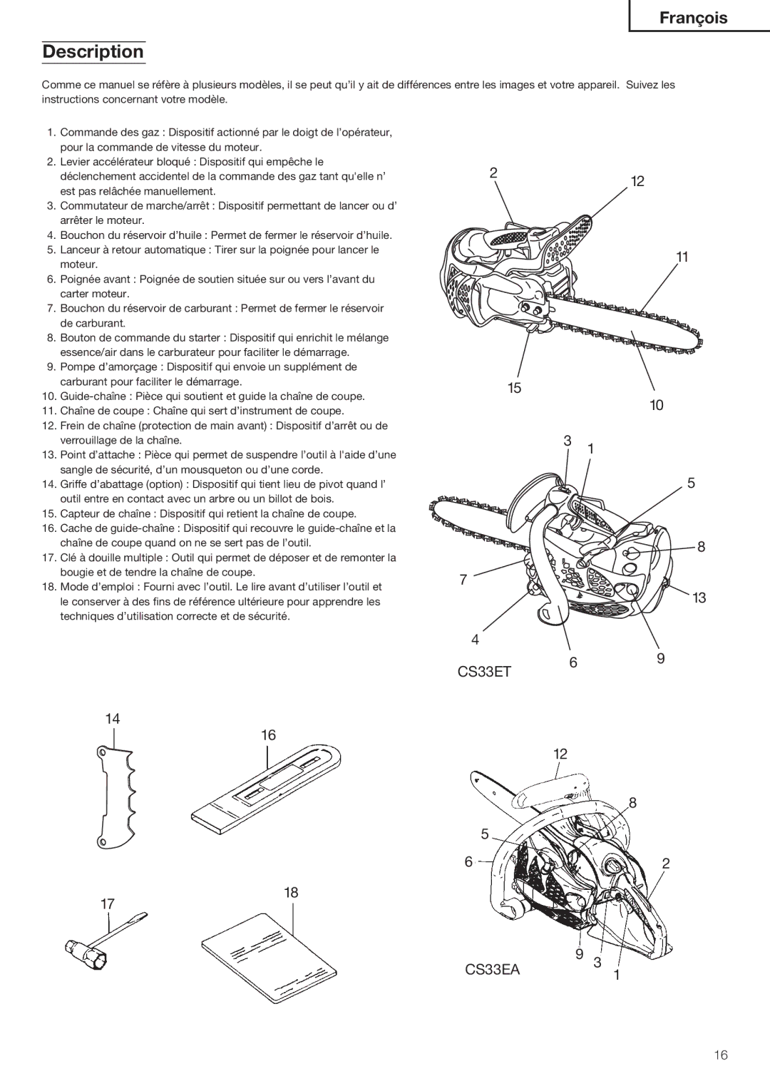 Hitachi Koki USA CS33ET $Escription, Estspas REL¹CHÀE MANUELLEMENT, Chaåne Dencoupedquandcon Nepse Sertupasnde LlOUTIL 