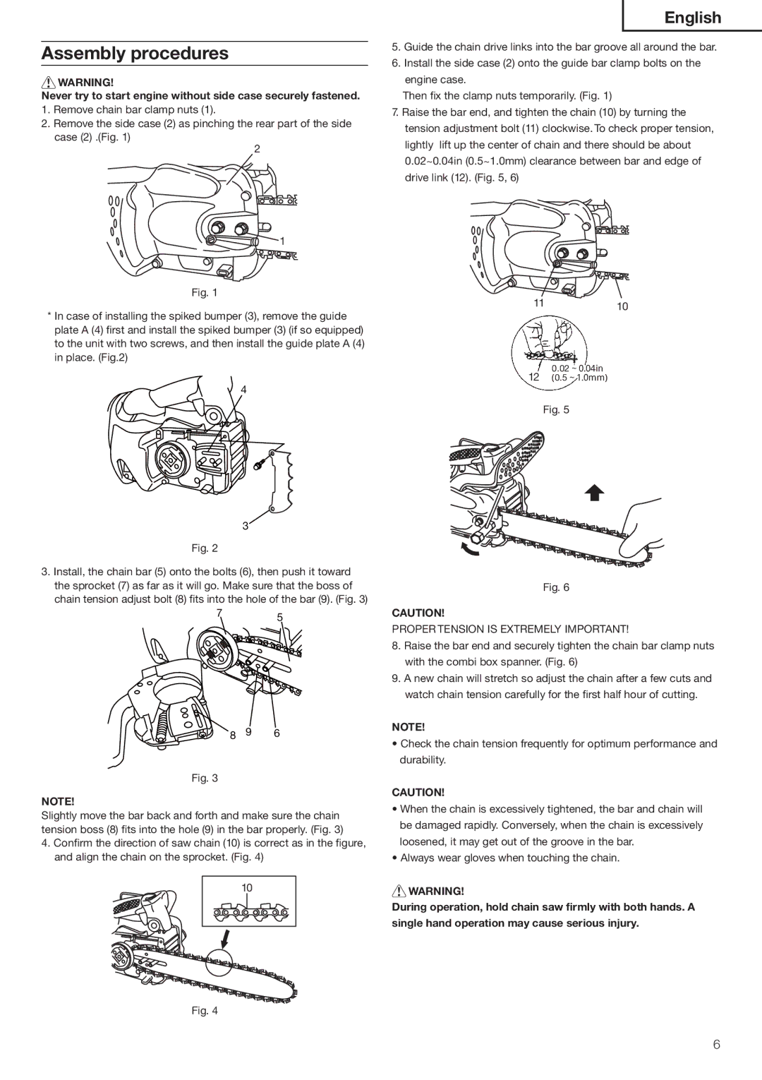 Hitachi Koki USA CS33ET, CS33EA manual Ssembly Procedures, Andnalignatheichain ONNTHEOSPROCKETT&IG, Engine CASE 