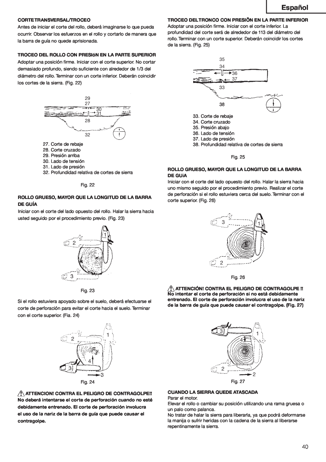 Hitachi Koki USA CS33ET, CS33EA manual SPAďOL,   ,   ,     ,      