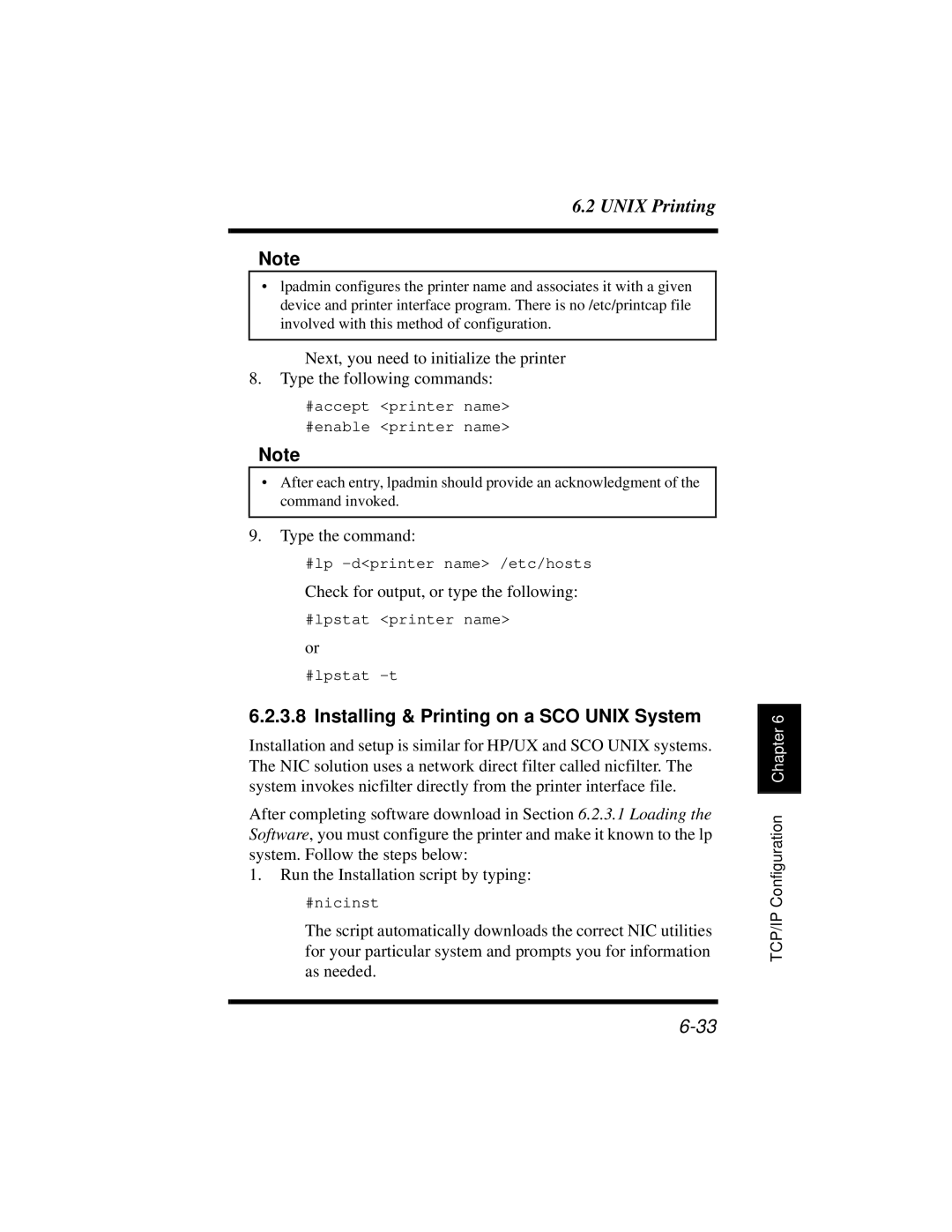 Hitachi Koki USA DDC 35n user manual Installing & Printing on a SCO Unix System 