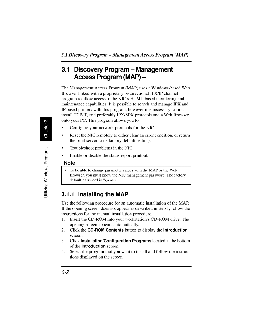 Hitachi Koki USA DDC 35n user manual Discovery Program Management Access Program MAP, Installing the MAP 