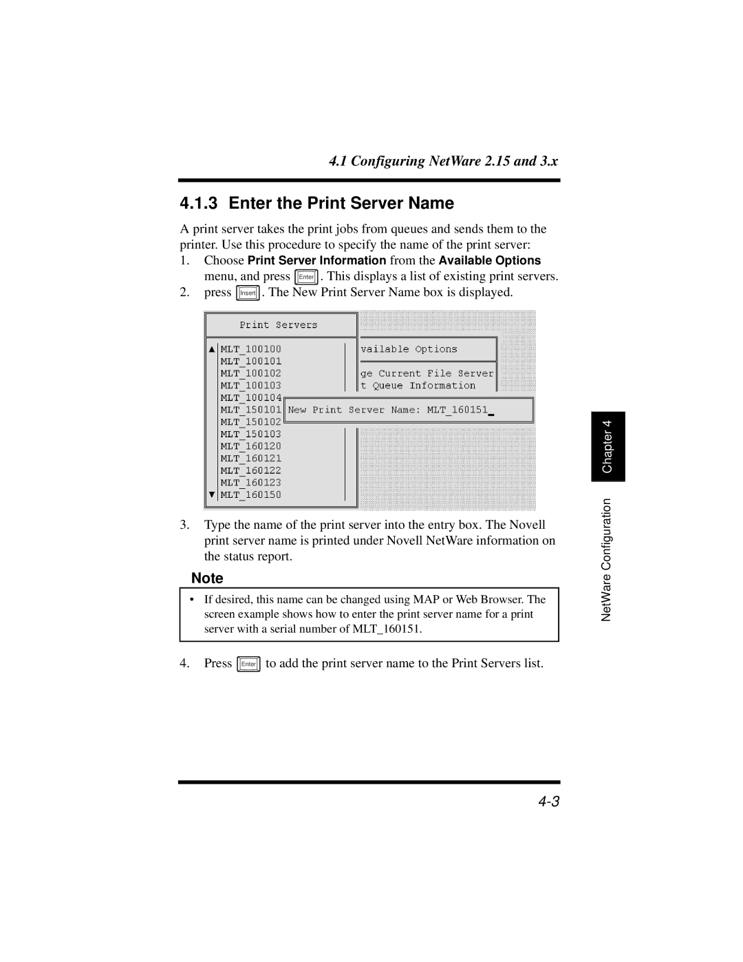 Hitachi Koki USA DDC 35n user manual Enter the Print Server Name 