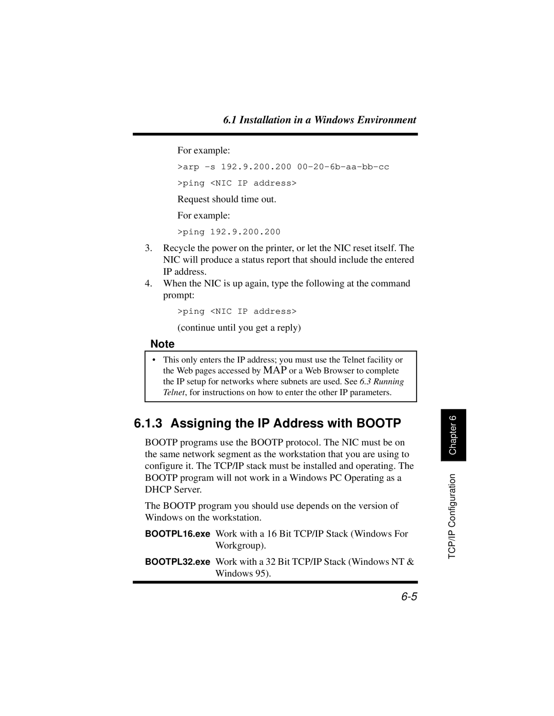 Hitachi Koki USA DDC 35n user manual Assigning the IP Address with Bootp, Continue until you get a reply 