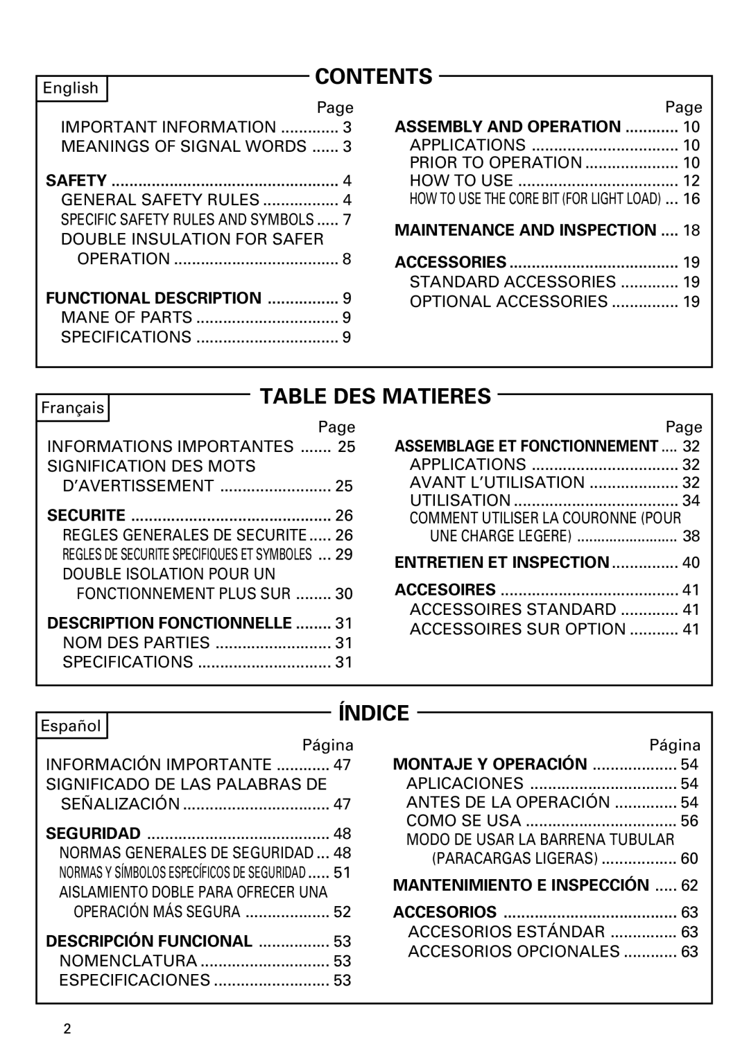 Hitachi Koki USA DH 24PC instruction manual Contents 