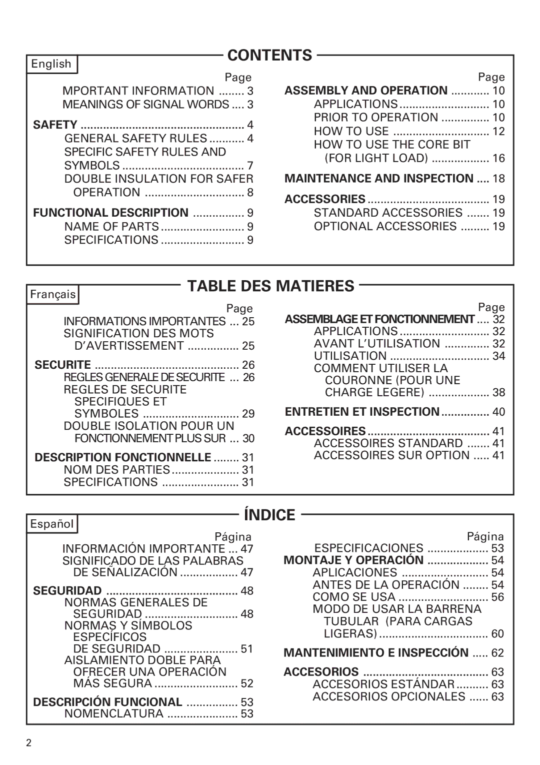 Hitachi Koki USA DH 24PE instruction manual Contents 