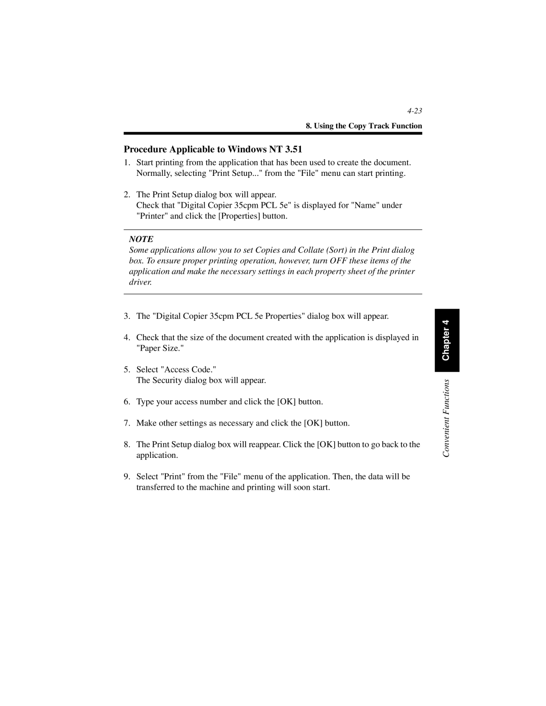 Hitachi Koki USA Hi-35pc user manual Procedure Applicable to Windows NT 