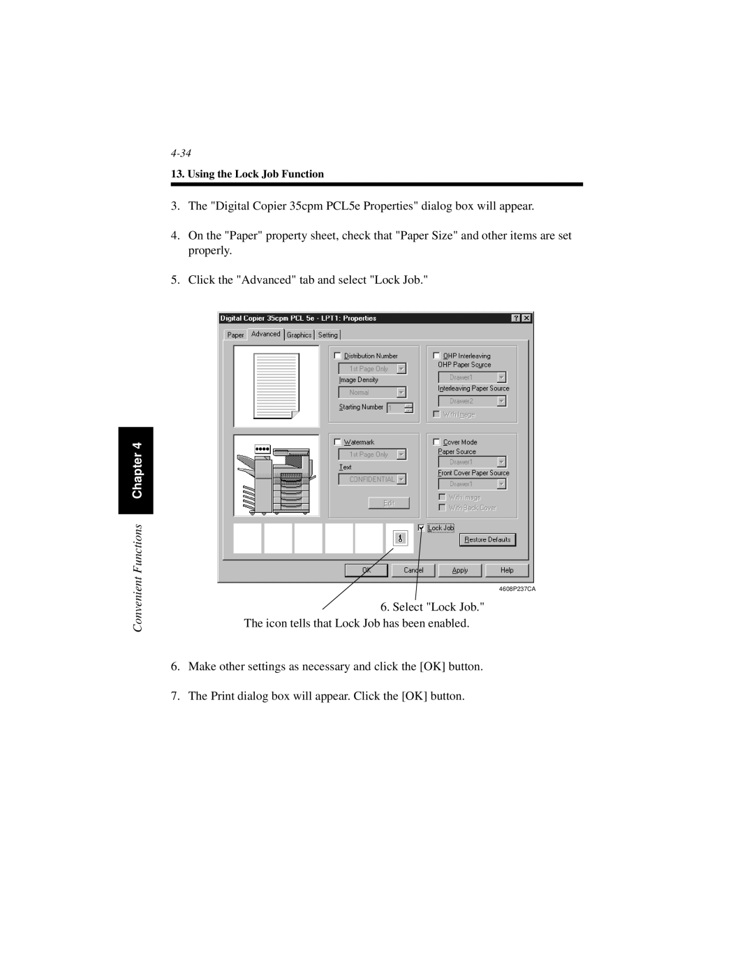 Hitachi Koki USA Hi-35pc user manual Using the Lock Job Function 