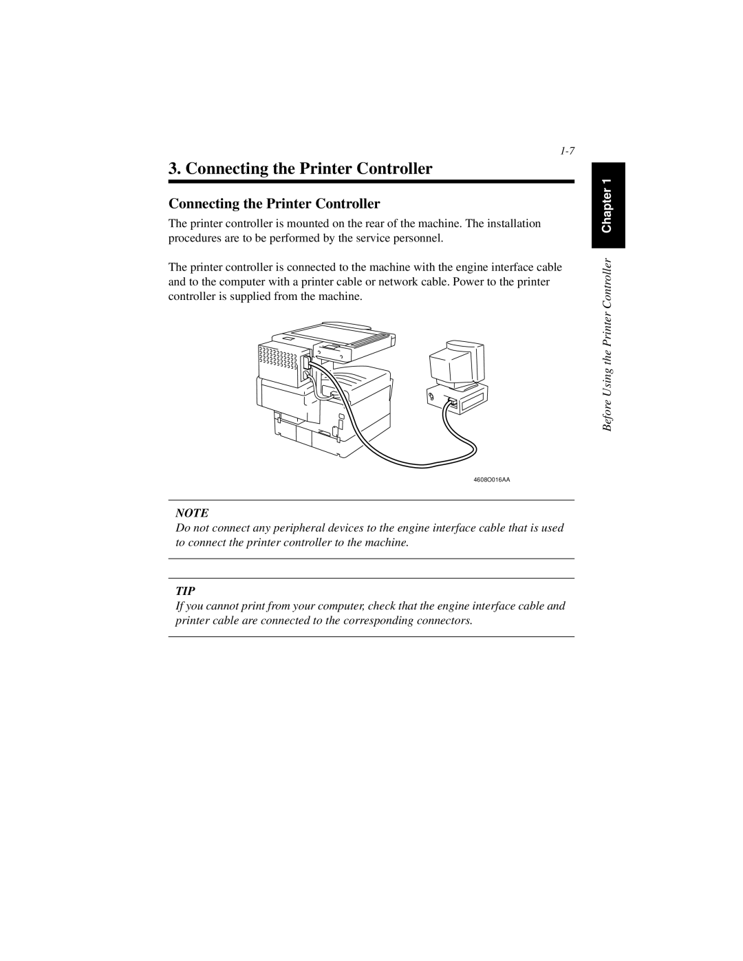 Hitachi Koki USA Hi-35pc user manual Connecting the Printer Controller 