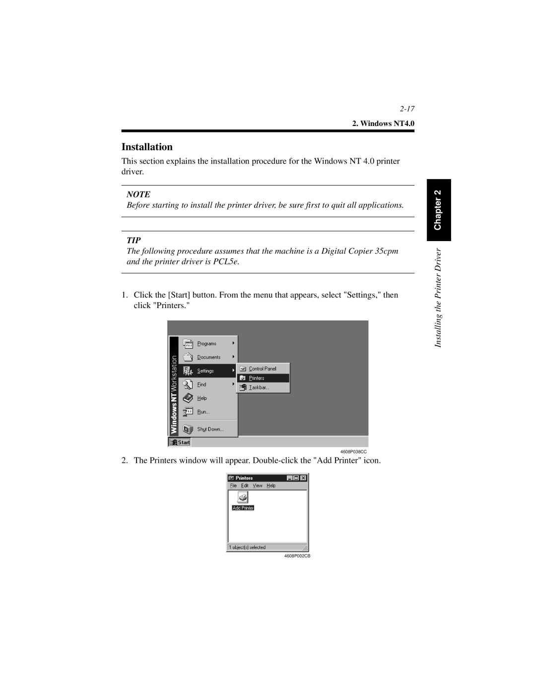 Hitachi Koki USA Hi-35pc user manual Windows NT4.0 