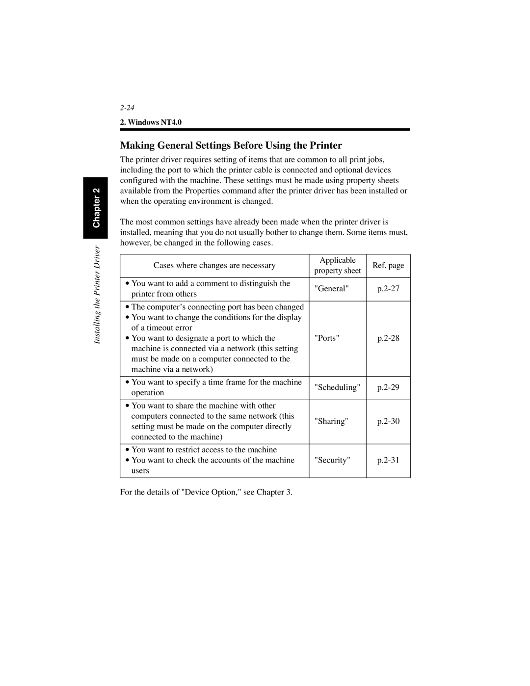 Hitachi Koki USA Hi-35pc user manual Making General Settings Before Using the Printer 