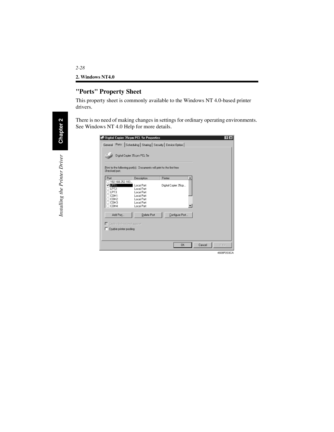 Hitachi Koki USA Hi-35pc user manual Ports Property Sheet 