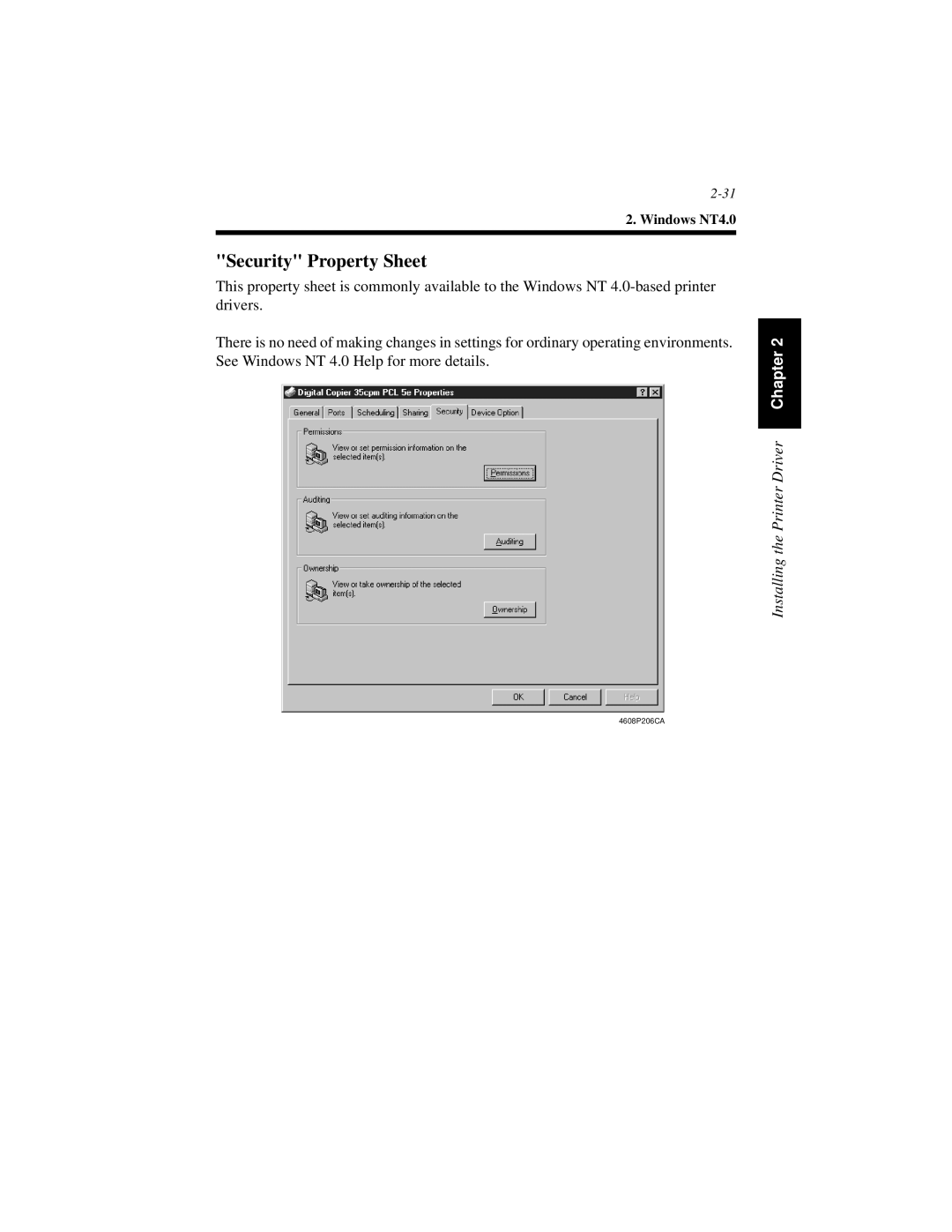 Hitachi Koki USA Hi-35pc user manual Security Property Sheet 