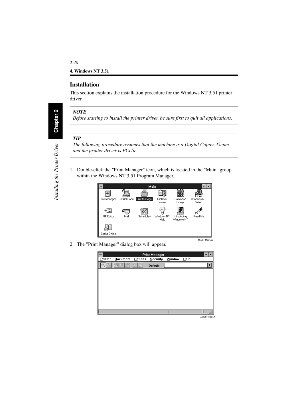 Hitachi Koki USA Hi-35pc user manual Print Manager dialog box will appear 