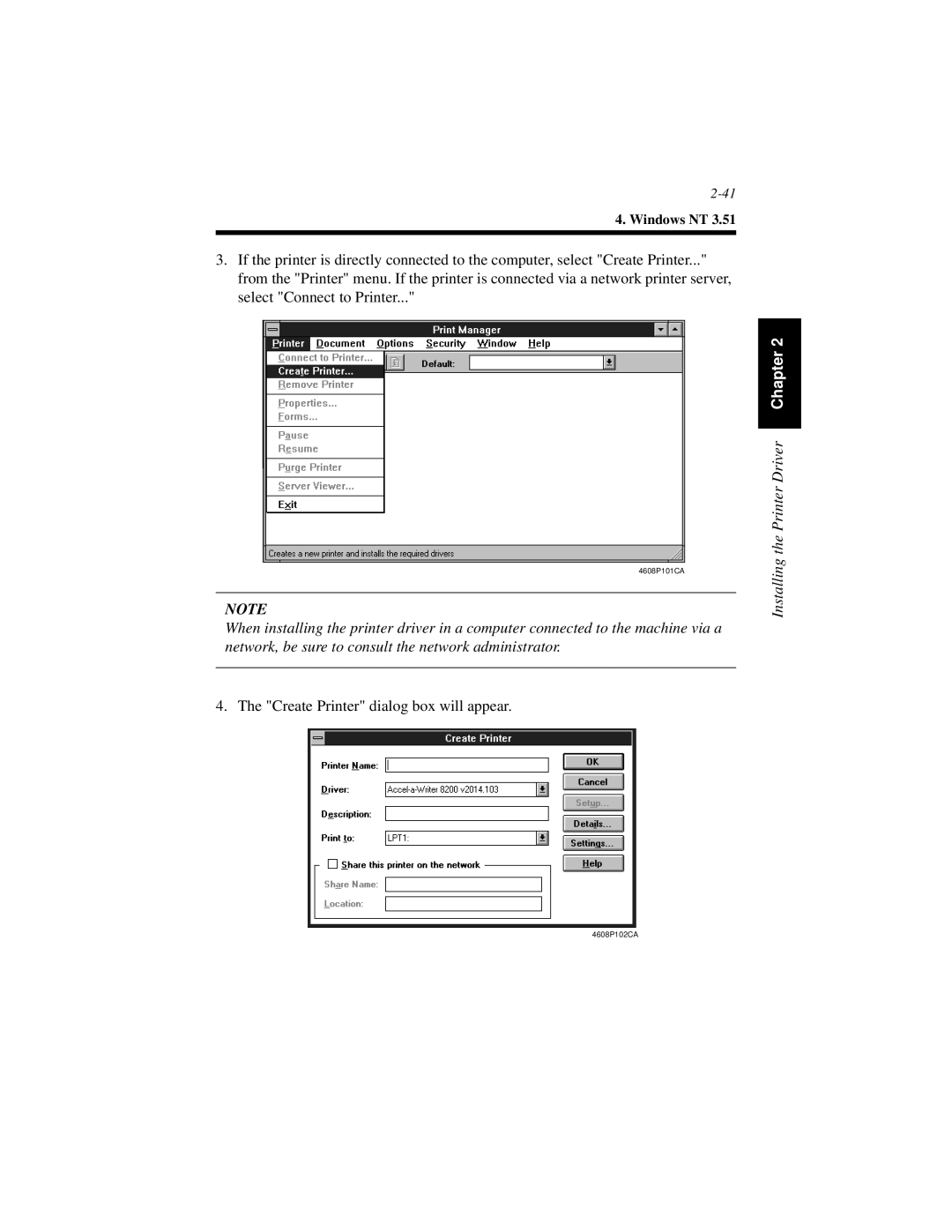 Hitachi Koki USA Hi-35pc user manual Create Printer dialog box will appear 